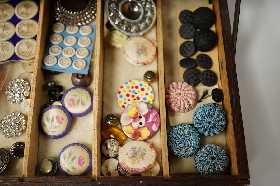 A collection of assorted Victorian and later buttons, largest 46mm;, Condition - fair to good